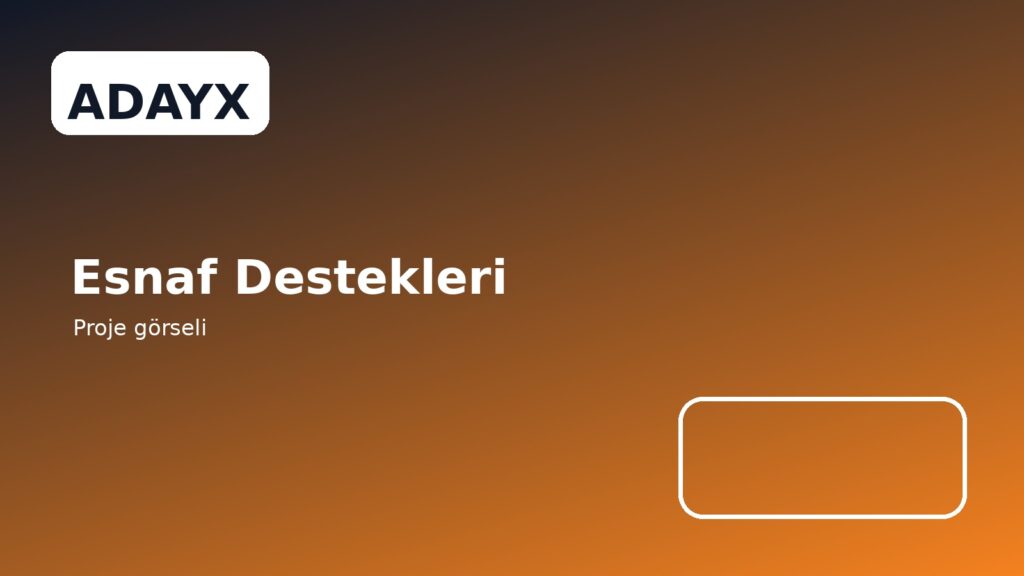 Yerel ekonomi ve esnaf destek programı